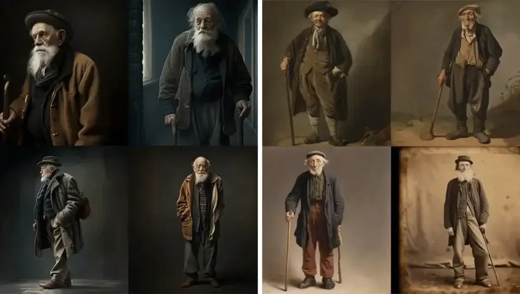 full-length portrait of an old man