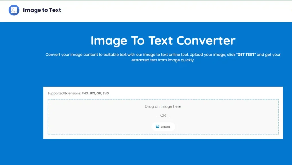 Image To Text Converter